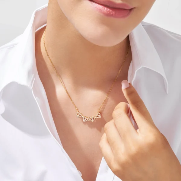 Clover Hearts Necklace - Image 3