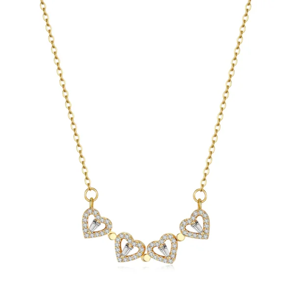 Clover Hearts Necklace - Image 2